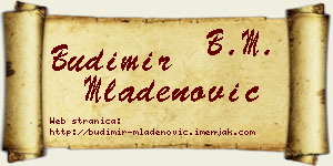 Budimir Mladenović vizit kartica